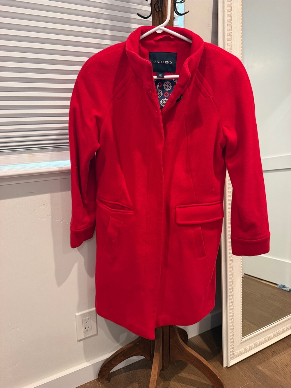 Lands' End Bright Red Women's Trench Coat